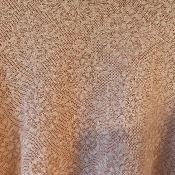 Filly Flair Women’s Size Small Lace Sheer Floral Pink Blouse Crochet Long Sleeve - Picture 3 of 11